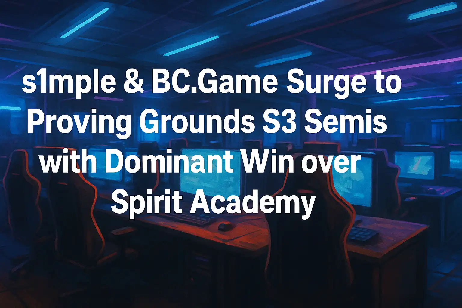 s1mple & BC.Game Surge to Proving Grounds S3 Semis with Dominant Win over Spirit Academy