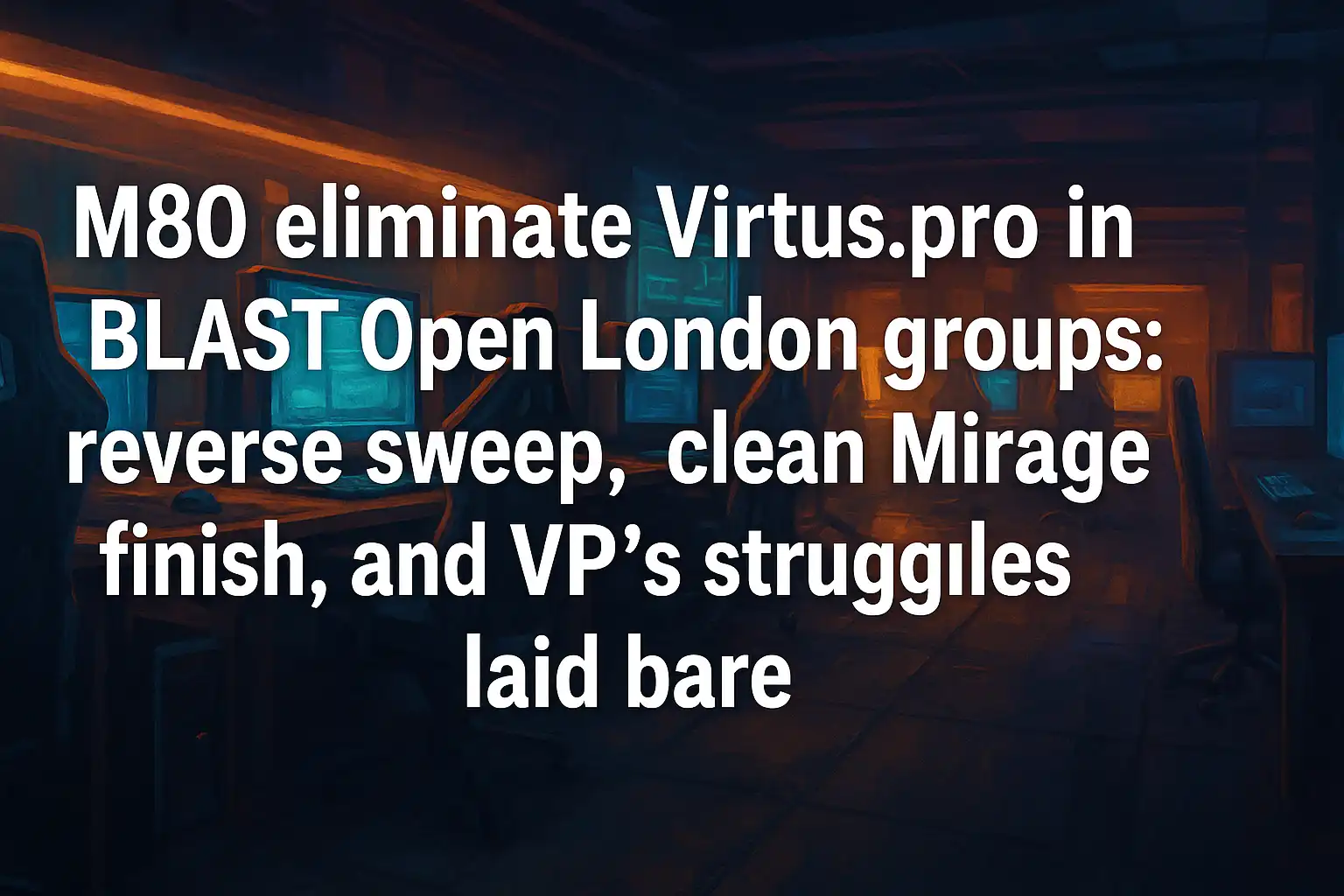 M80 eliminate Virtus.pro in BLAST Open London groups: reverse sweep, clean Mirage finish, and VP’s struggles laid bare