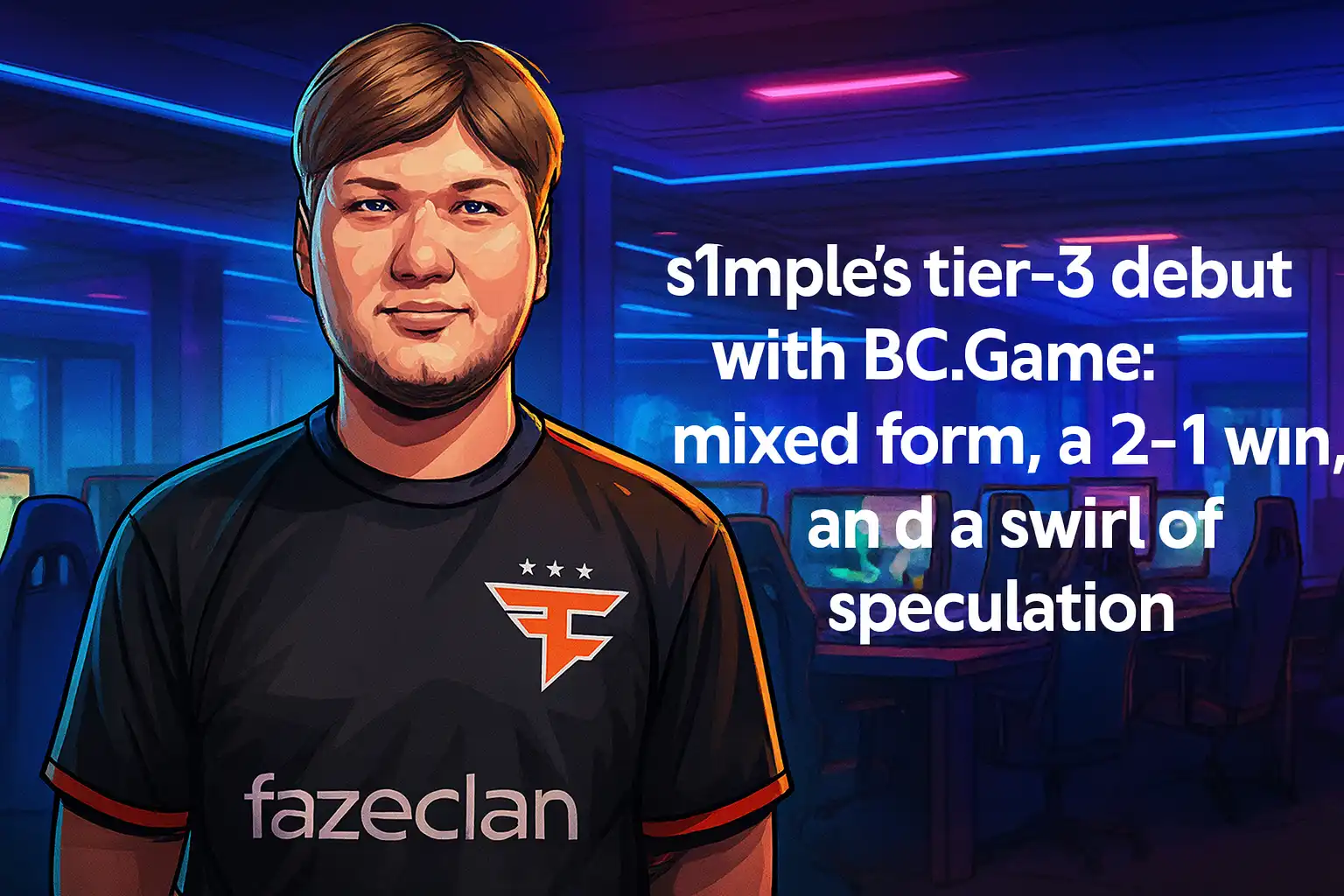s1mple’s tier-3 debut with BC.Game: mixed form, a 2–1 win, and a swirl of speculation